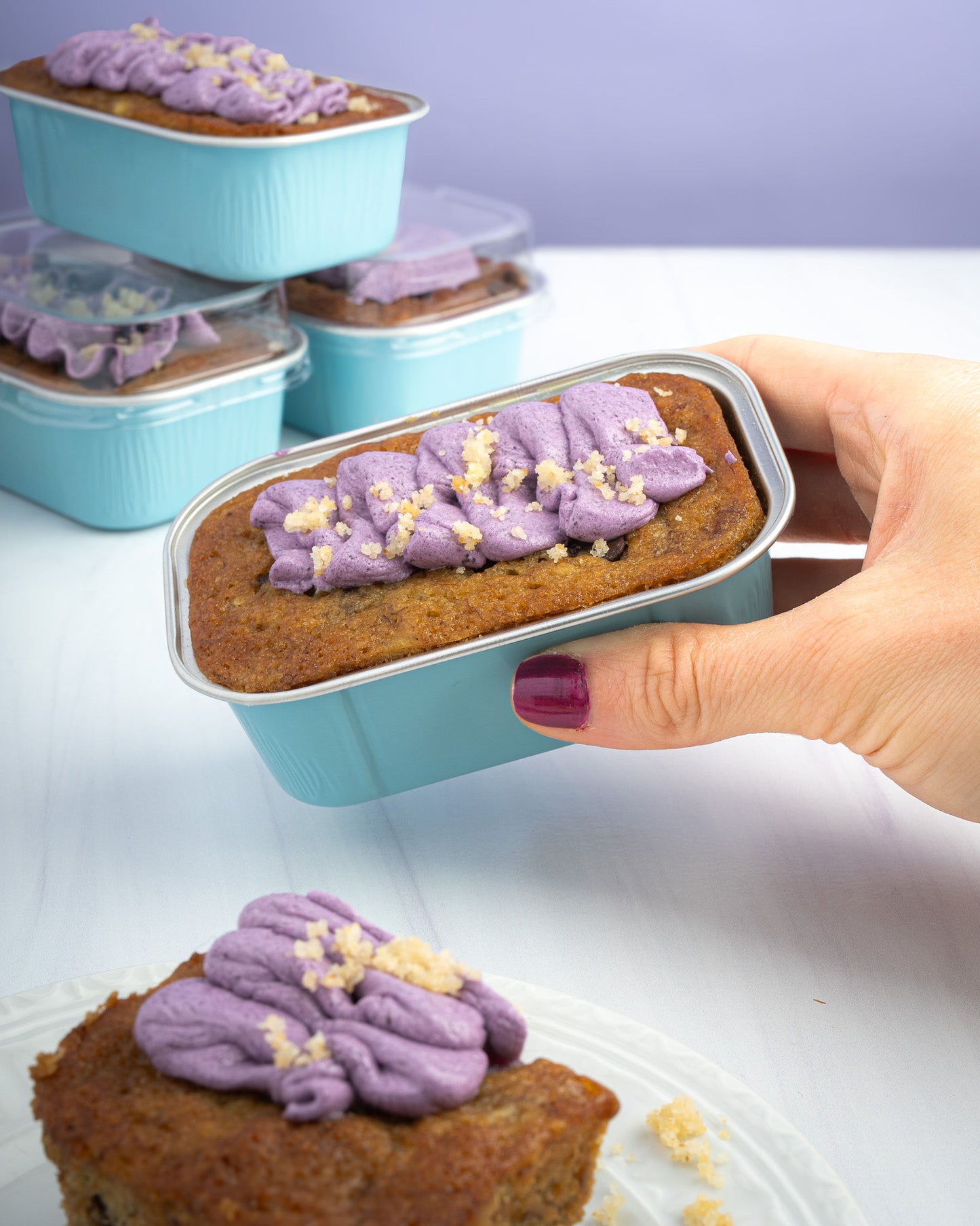 Ube Marbled Banana Bread
