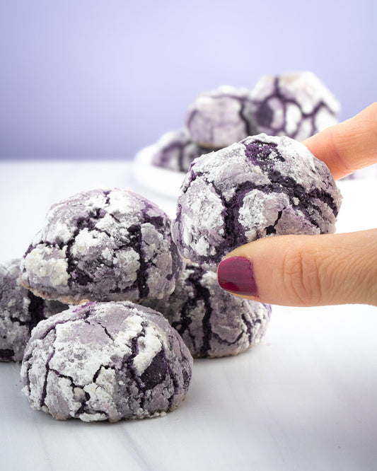 Ube Crinkle Cookies